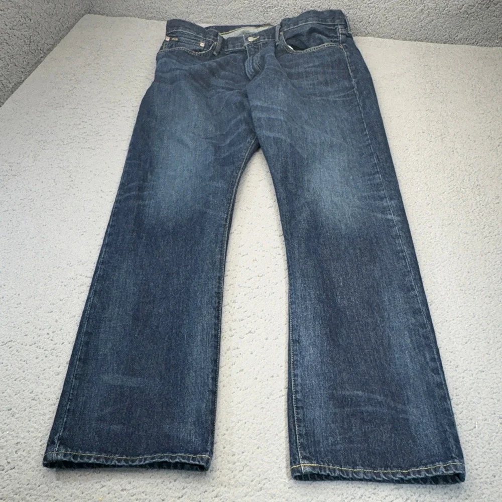 Polo Ralph Lauren Jeans Mens 40x32 Blue Hampton Relaxed Straight 5 Pocket Preppy